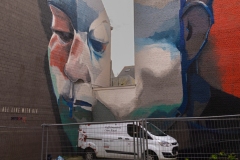 Street painting with moral message