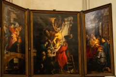 Painting by Peter Paul Rubens. There are many of his paintings in the cathedral.