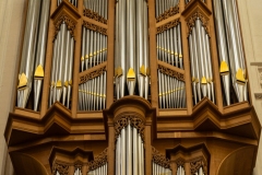Nice organ pipes with wooden structure