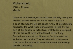 About Michelangelo and the Sculpture Madonna and the child
