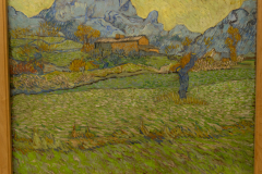 Vincent van Gogh painting "Wheat Fields In Mountainous Landscape"" IN Kroller-Muller Museum.